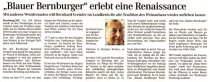 Pressebeitrag ''Blauer Bernburger'<sup>®</sup> erlebt eine Renaissance' MZ 14.12.2004